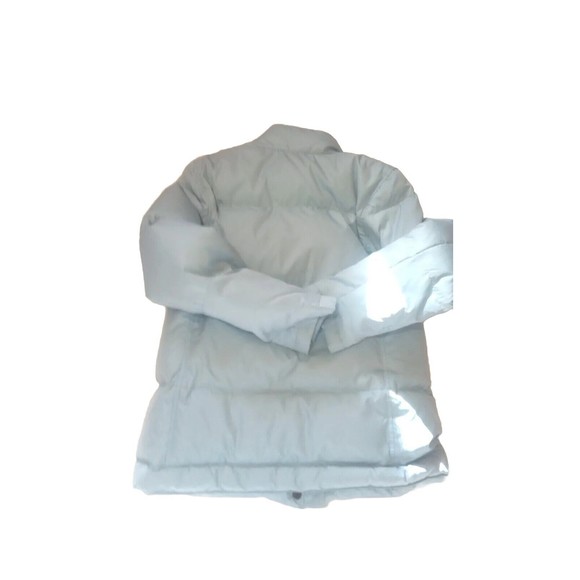 Gap Women's Size Small Puffer Down Jacket Baby Blue Button Zip Pockets- Quilted - Picture 6 of 12